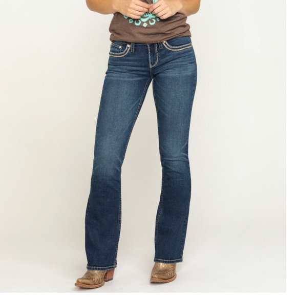 Shyanne Scroll Dark Wash Bootcut Jeans, EUC, 32 Short - Picture 2 of 15